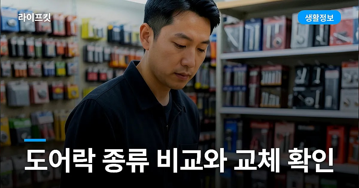 도어락 종류 비교와 교체 확인
