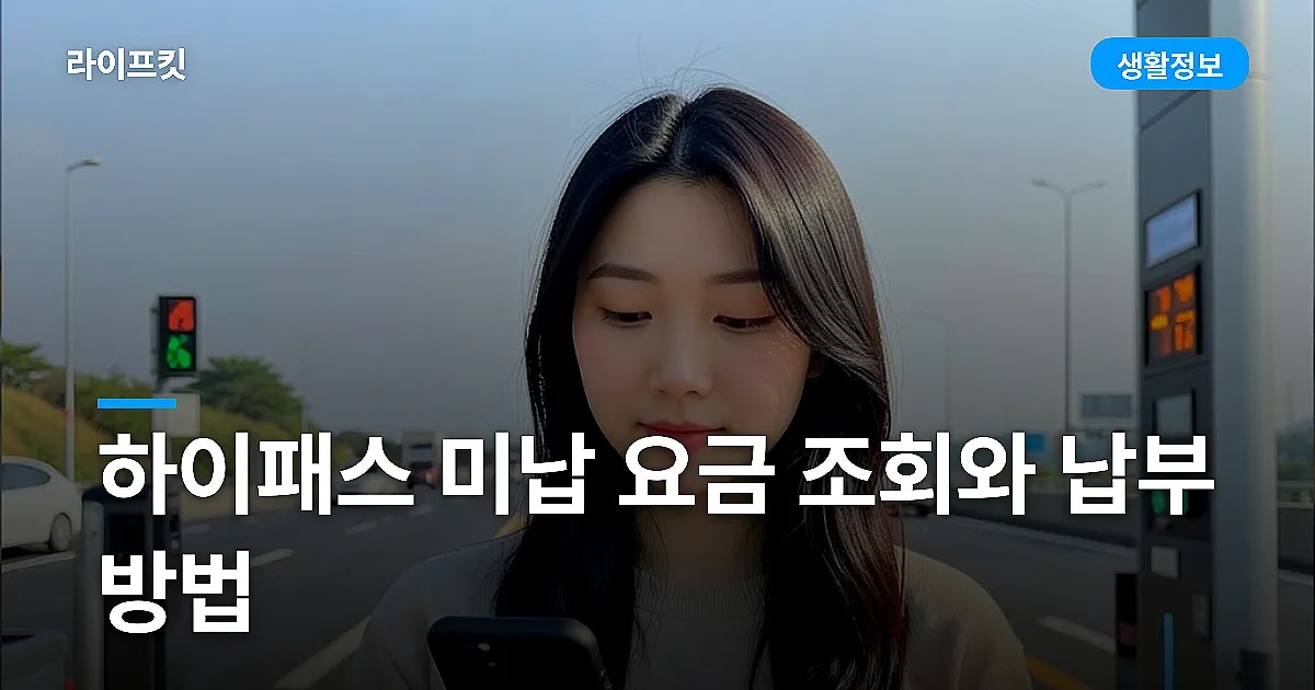 하이패스 미납 요금 조회와 납부 방법