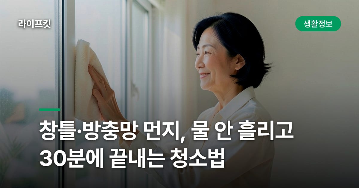 창틀·방충망 먼지, 물 안 흘리고 30분에 끝내는 청소법