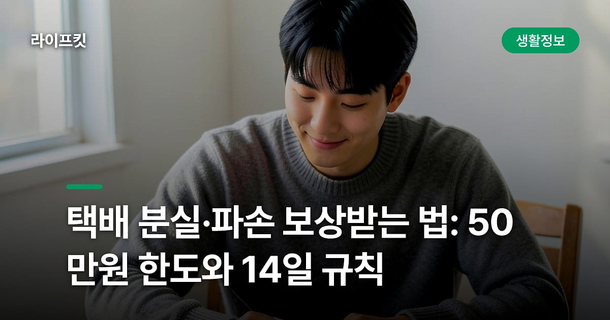 택배 분실·파손 보상받는 법: 50만원 한도와 14일 규칙