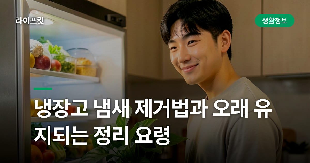 냉장고 냄새 제거법과 오래 유지되는 정리 요령
