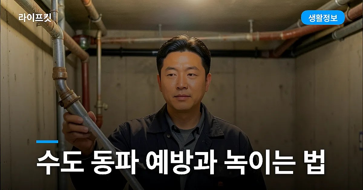 수도 동파 예방과 얼었을 때 녹이는 방법 비교