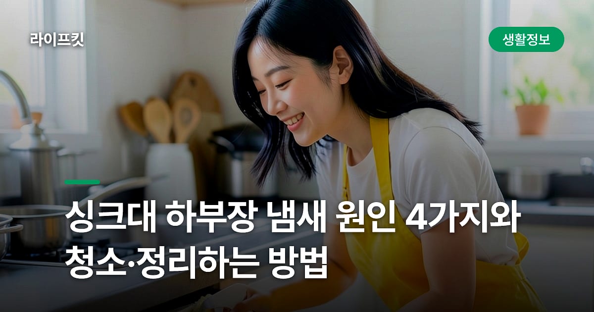 싱크대 하부장 냄새 원인 4가지와 청소·정리하는 방법