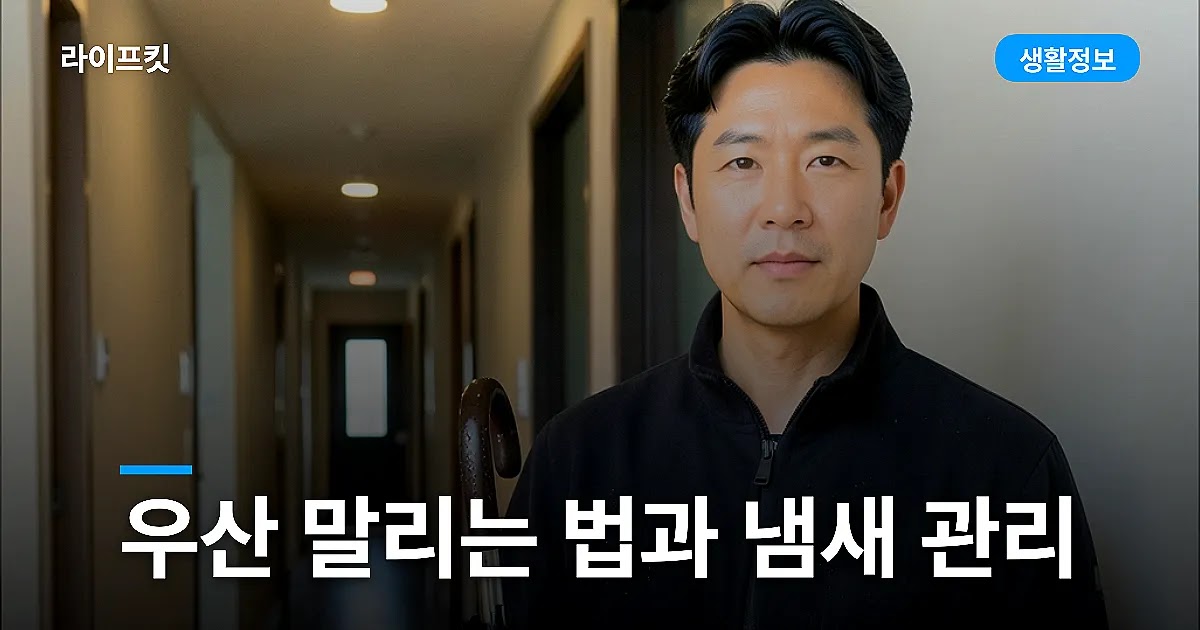 우산 말리는 법과 냄새 없애기, 오래 쓰는 관리 순서