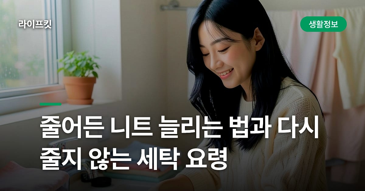 줄어든 니트 늘리는 법과 다시 줄지 않는 세탁 요령